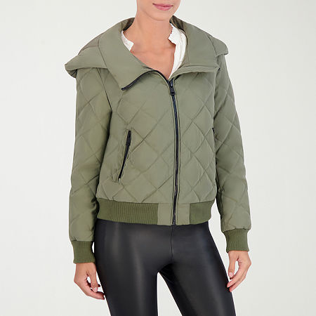 Womens Heavyweight Bomber Jacket, Small, Green