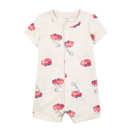 Carter's Baby Boys Short Sleeve Romper, 24 Months, Gray