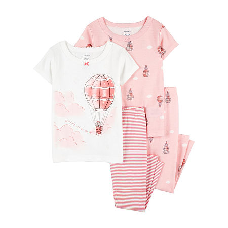 Carter's Baby Girls 4-pc. Pajama Set, 24 Months, Pink