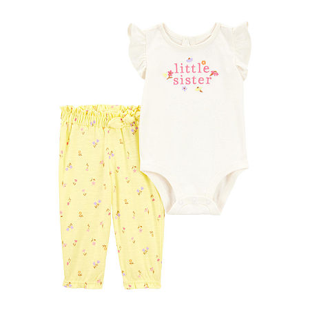 Carter's Little Sister Baby Girls 2-pc. Pant Set, 9 Months, Yellow