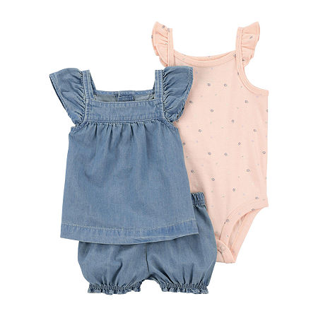 Carter's Baby Girls 3-pc. Short Set, 9 Months, Blue