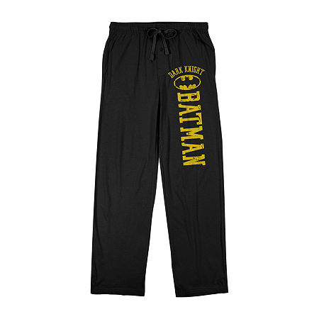 Batman Mens Fleece Pajama Pants, Small, Black