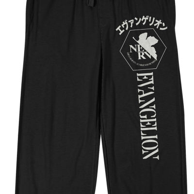Neon Genesis Evangelion Mens Fleece Pair Pajama Pants, Color