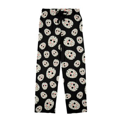 Friday The 13th Jason Mask Mens Fleece 1 Pair Pajama Pants