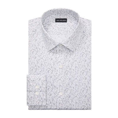 Van Heusen Mens Slim Fit Stretch Fabric Wrinkle Free Long Sleeve Dress Shirt