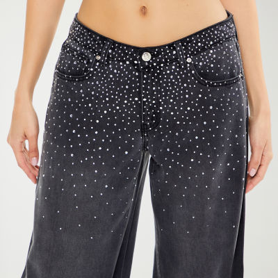 Rhinestone Black Jeans Forever 21 Forever 21 Juniors Rhinestone