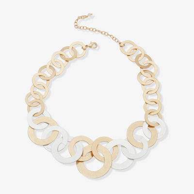 a.n.a Two Tone 16 Inch Collar Necklace