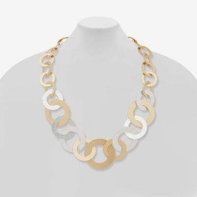 a.n.a Two Tone 16 Inch Collar Necklace