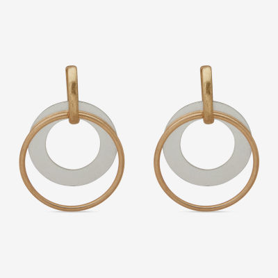 a.n.a Two Tone Drop Earrings