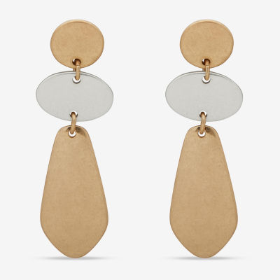 a.n.a Two Tone Drop Earrings