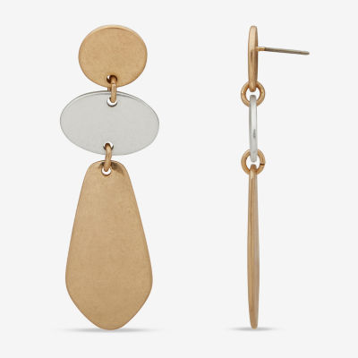 a.n.a Two Tone Drop Earrings