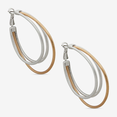a.n.a Two Tone 58.8mm Hoop Earrings