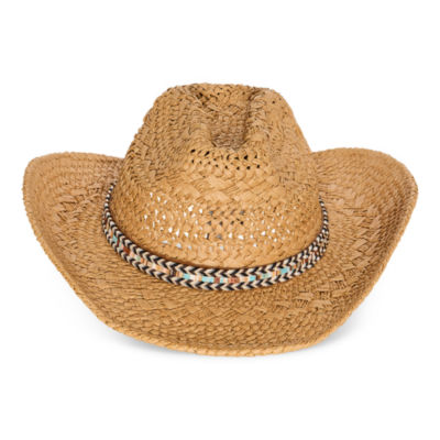 a.n.a Straw With Novelty Trim Womens Cowboy Hat