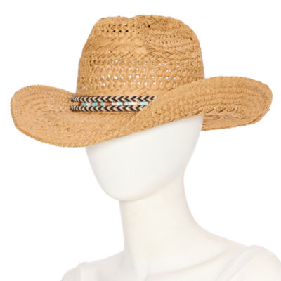 a.n.a Straw With Novelty Trim Womens Cowboy Hat