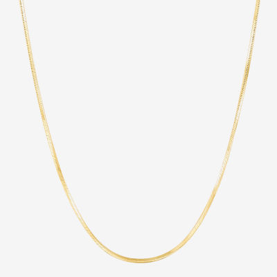 Made in Italy Womens 24K Gold Over Silver 20 Inch Snake Chain Necklace