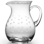 Mesa Mia Chapala Blue Ombre Serving Pitcher | Blue | One Size | Pitchers + Decanters Serving Pitchers | Carry Handle|Hand Blown|Dishwasher Safe