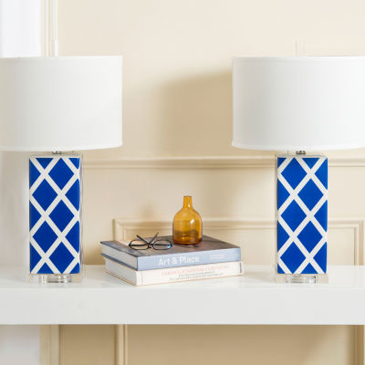 Safavieh Garden Lattice 27 In High Set Of 2 2-pc. Lamp Set