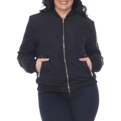 white mark knit midweight puffer jacket