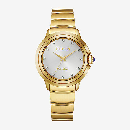 Citizen Ceci Womens Diamond Accent Gold Tone Stainless Steel Bracelet Watch Em0952-55a, One Size