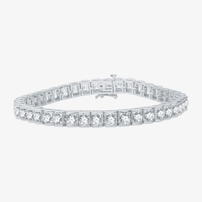 10 Ct.T.W. (H-I / I1) Womens Lab Grown Diamond 10K White Gold 7.5 Inch Tennis Bracelet