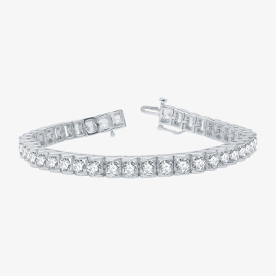 10 Ct.T.W. (H-I / I1) Womens Lab Grown Diamond 10K White Gold 7.5 Inch Tennis Bracelet