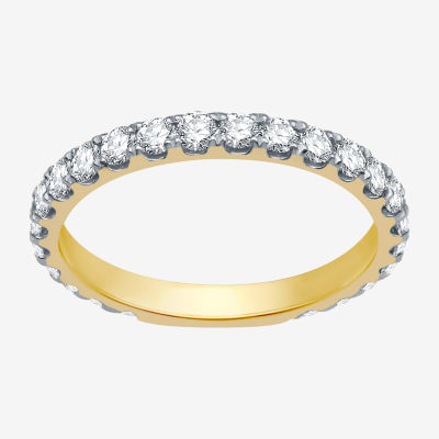 (H-I / I1) Womens 1 CT. T.W. Lab Grown White Diamond 10K Gold Eternity Wedding Band