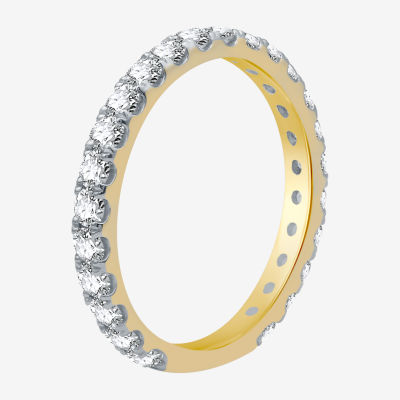 (H-I / I1) Womens 1 CT. T.W. Lab Grown White Diamond 10K Gold Eternity Wedding Band