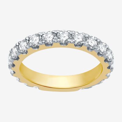 (H-I / I1) 2 CT. T.W. Lab Grown White Diamond 10K Gold Eternity Wedding Band