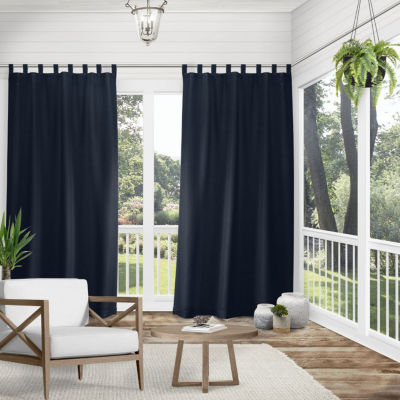 Exclusive Home Curtains Solid Tab Top Light-Filtering Set of 2 Outdoor Curtain Panel