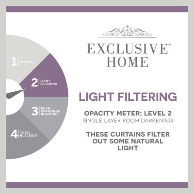 Exclusive Home Curtains Miami Grommet Top Light-Filtering Set of 2 Outdoor Curtain Panel