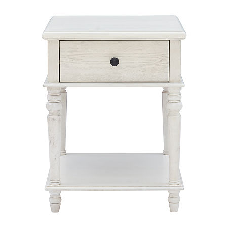 Percy Living Room Collection 1-Drawer, One Size, White