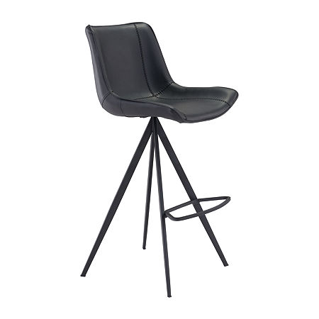 Aki 2-pc. Upholstered Bar Stool, One Size, Black