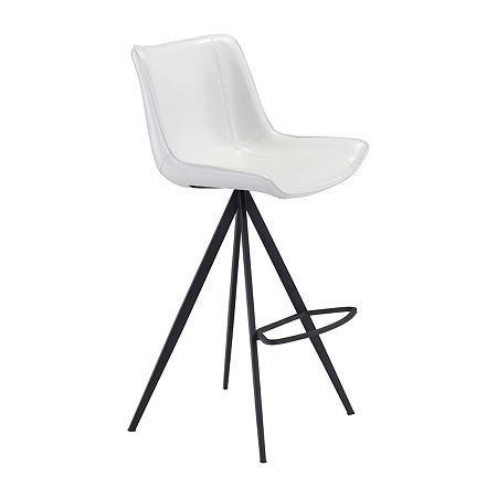 Aki 2-pc. Upholstered Bar Stool, One Size, White