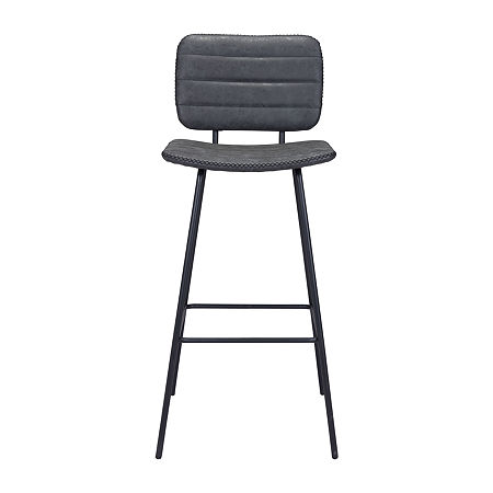 Boston 2-pc. Upholstered Bar Stool, One Size, Black