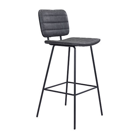 Boston 2-pc. Upholstered Bar Stool, One Size, Black