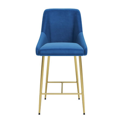 Madelaine Counter Height Upholstered Bar Stool, Color Navy JCPenney