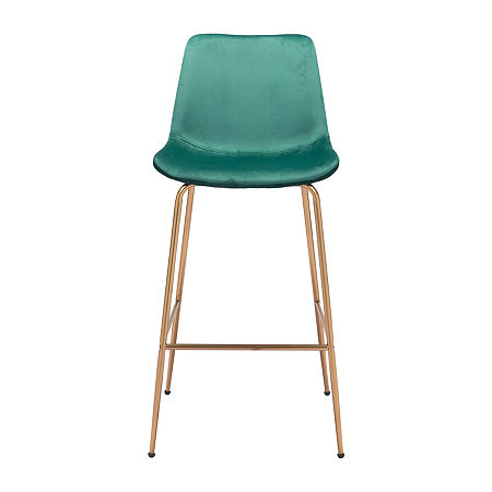 Tony Upholstered Bar Stool, One Size, Green