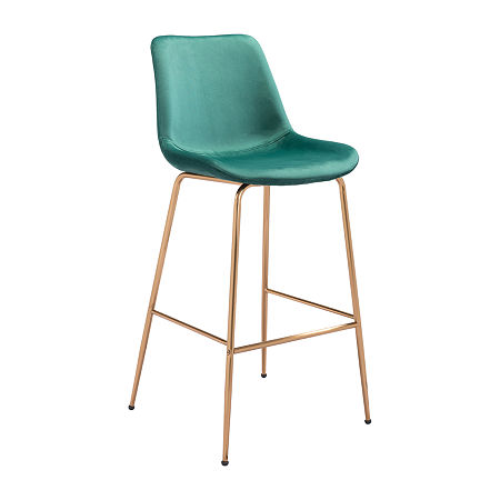 Tony Upholstered Bar Stool, One Size, Green