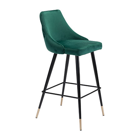 Piccolo Upholstered Bar Stool, One Size, Green