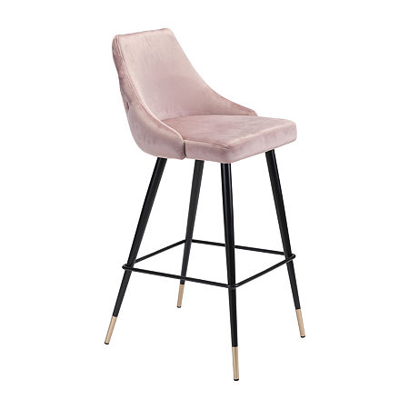 Piccolo Upholstered Bar Stool, One Size, Pink