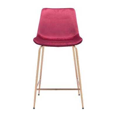 Tony Counter Height Upholstered Bar Stool, Color Red JCPenney