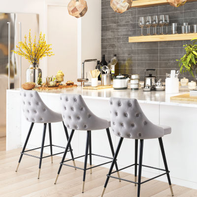 Piccolo Counter Height Upholstered Bar Stool