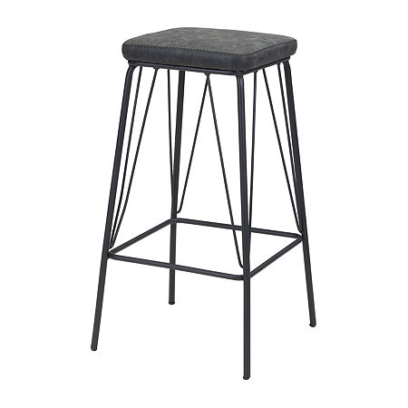 Samuel 2-pc. Counter Height Upholstered Bar Stool, One Size, Black