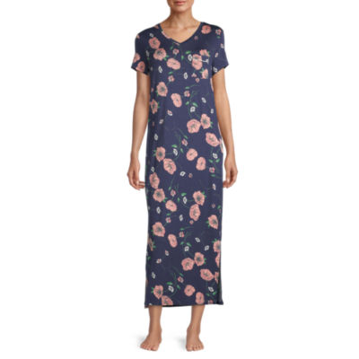 Liz Claiborne Cool and Calm Womens Short Sleeve V Neck Nightshirt