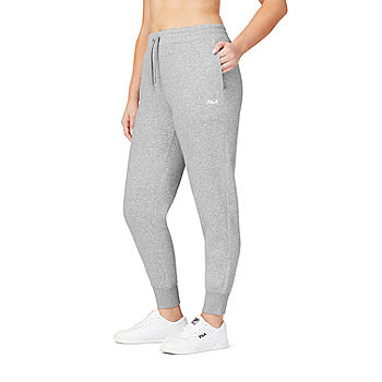 FILA Talle Womens Mid Rise Jogger Pant, Color: Gray Heather - JCPenney