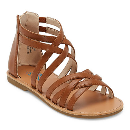  Thereabouts Little & Big Girls Sofia Criss Cross Strap Gladiator Sandals