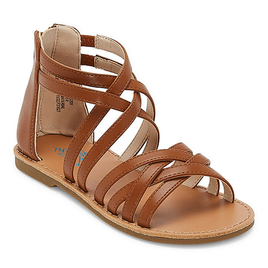 Thereabouts Little & Big Girls Sofia Criss Cross Strap Gladiator Sandals