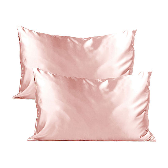 Kitsch The Satin Pillowcase 2pc Set - Blush