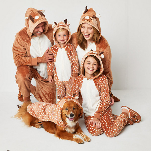 North Pole Trading Co. Reindeer Baby Unisex Long Sleeve One Piece Pajama