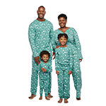 North Pole Trading Co. Nordic Village Unisex Footed Pajamas Long Sleeve Crew Neck